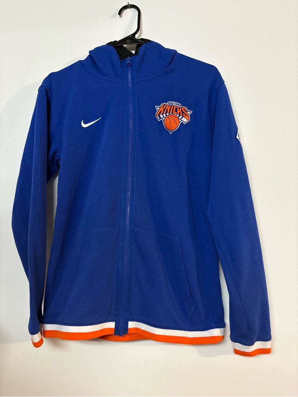 NBA Boys' Royal Blue Full-Zip Hoodie with Orange & White Trim